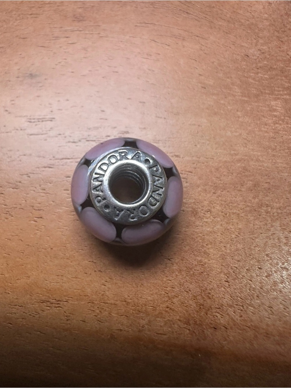 NWOT PANDORA Charm Purple Murano Glass 925 ALE - Picture 4 of 5
